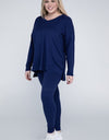 Plus Brushed DTY Microfiber Loungewear Set