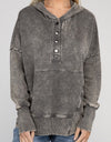 French Terry Acid Wash Kangaroo Pocket Hoodie