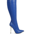 HALE Faux Leather Pointed Heel Calf Boots