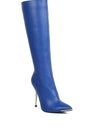 HALE Faux Leather Pointed Heel Calf Boots