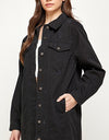 women's Denim Jacket with Distressed