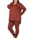 Plus Brushed DTY Microfiber Loungewear Set