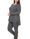 Plus Brushed DTY Microfiber Loungewear Set