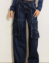 Cargo Pocket Wide Jeans