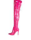 Eclectic Patent Pu Long Stiletto Boots