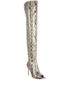 High Drama Snake print Stiletto Long Boots