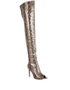 High Drama Snake print Stiletto Long Boots