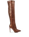 Catalina Snake Print Stiletto Knee Boots