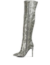 Catalina Snake Print Stiletto Knee Boots