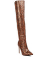 Catalina Snake Print Stiletto Knee Boots