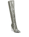 Catalina Snake Print Stiletto Knee Boots