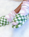 Luxe Lounge Checker Cozy Slippers