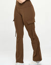 High Waisted Pocket Cargo Flare Casual Leggings