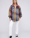 Loose Fit Buttoned Down Check Shirt Jacket