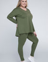 Plus Brushed DTY Microfiber Loungewear Set