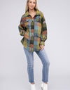 Loose Fit Buttoned Down Check Shirt Jacket