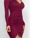 Shirred Bodycon Mini Dress