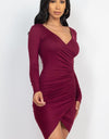 Shirred Bodycon Mini Dress