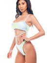 TIE DYE CUTOUT ONE PIECE