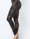 SNAKE PRINT SKINNY PANTS WITH BACK POCKETS