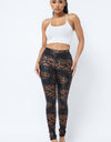 SNAKE PRINT SKINNY PANTS WITH BACK POCKETS