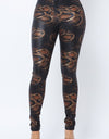 SNAKE PRINT SKINNY PANTS WITH BACK POCKETS