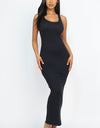 Solid Sleeveless Basic Maxi Bodycon Dress