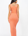 Solid Sleeveless Basic Maxi Bodycon Dress