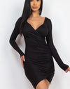 Shirred Bodycon Mini Dress