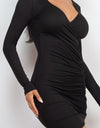 Shirred Bodycon Mini Dress