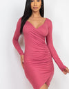 Shirred Bodycon Mini Dress