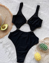 Single Sexy Large Steel Ring One-Piece Swimming Suit