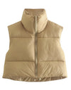 Sleeveless Zipped Stand Collar Cotton Vest Autumn Winter Multi Color Slim Fit Cotton Padded Jacket Vest Top