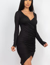 Shirred Bodycon Mini Dress