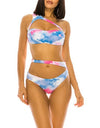 Tie Dye Asymmetric Cut Bikini