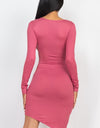 Shirred Bodycon Mini Dress